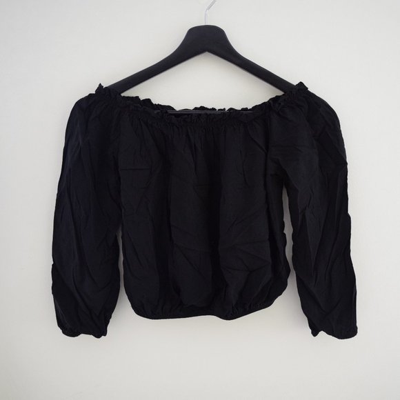 Brandy Melville Black Off the Shoulder Top - Picture 2 of 2